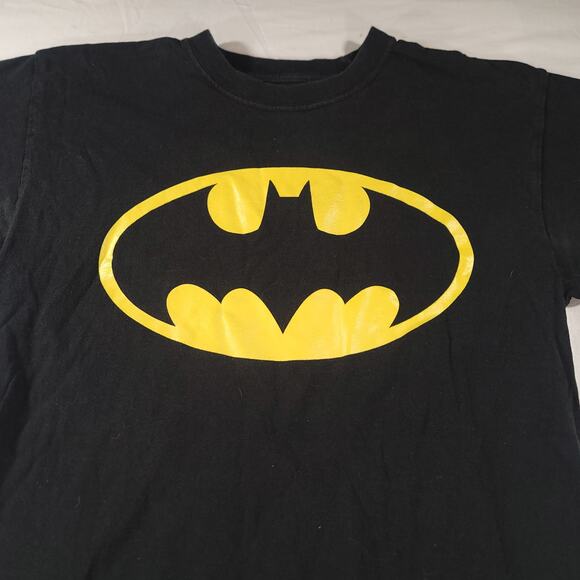 DC Batman Short Sleeve Graphic Crew Neck T Shirt Mens Size Large L Black - Picture 1 of 9